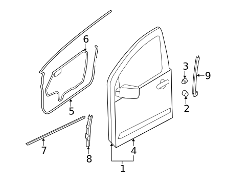Door & Components for 2014 Nissan Xterra #2
