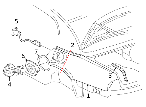 Fuel Door for 2004 Buick Park Avenue #0