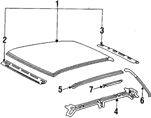 Exterior Trim - Roof for 1987 Honda Accord #0