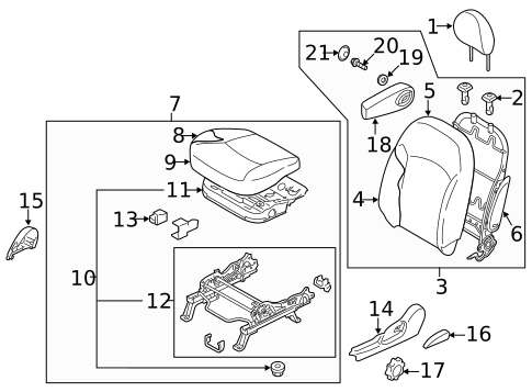 Driver Seat Components for 2023 Mitsubishi Mirage G4 #0