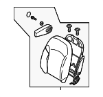 6901B739HM - : Seat Back Assembly for Mitsubishi: Mirage, Mirage G4 Image