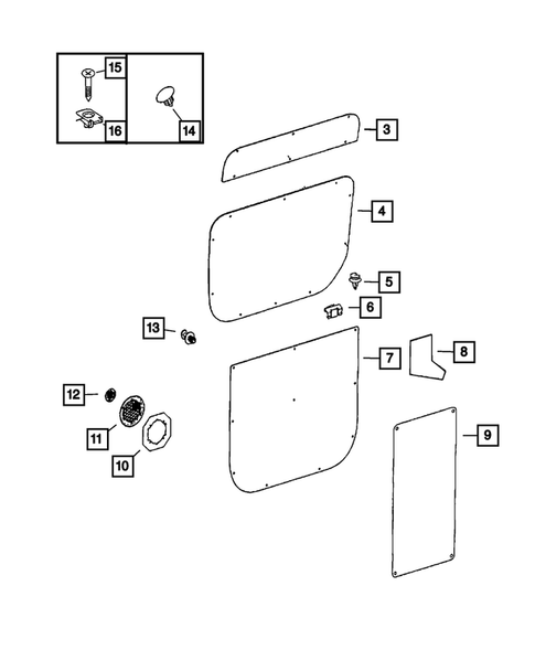 Door Trim Panels-Front and Sliding for 2007 Dodge Sprinter 2500 #0