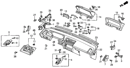 Instrument Panel for 1989 Acura Integra #0