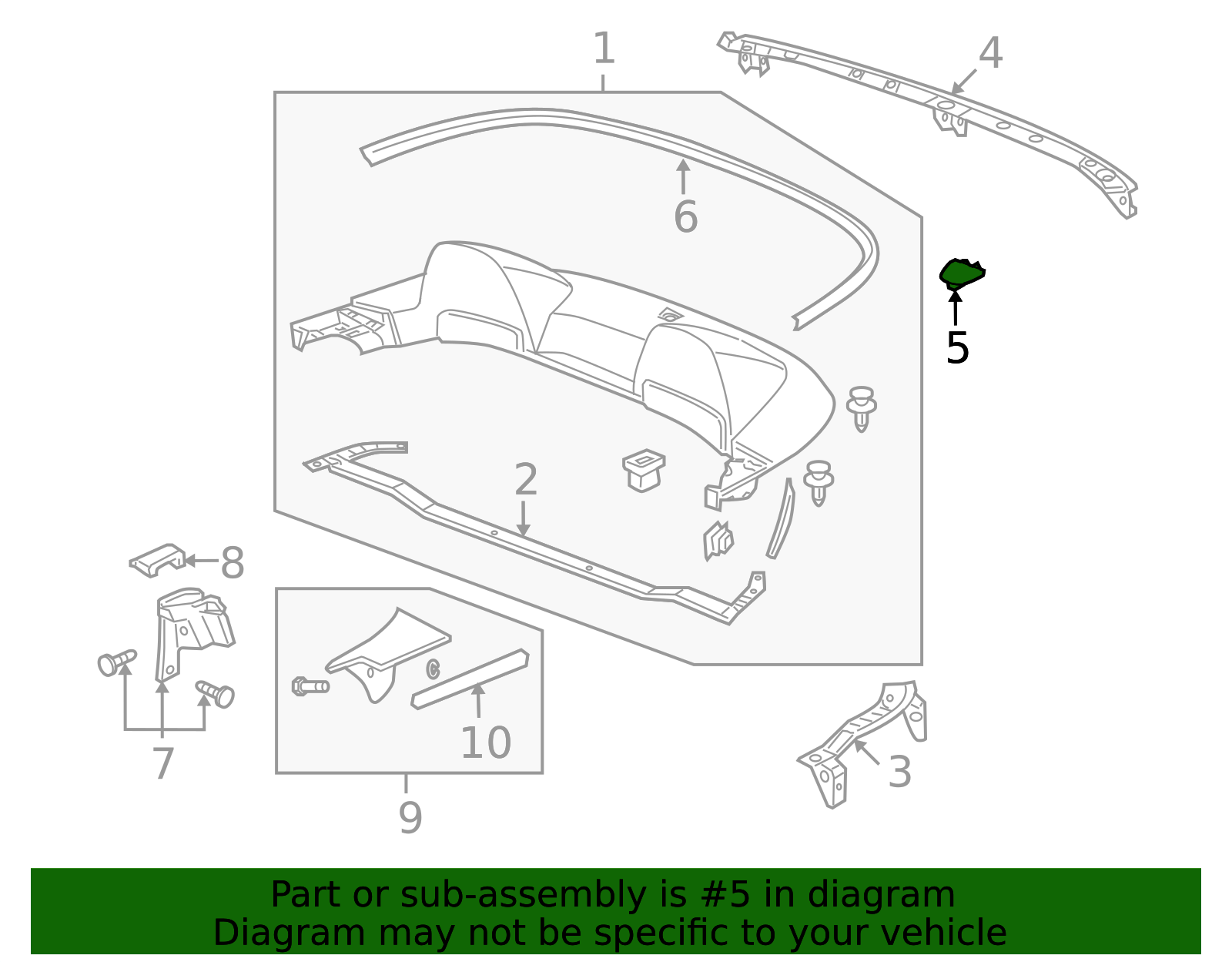 86384-S2A-A00ZD - Cap Rear Cover Center *Y65P* (Rio Yellow Pearl