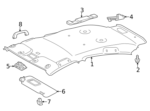 Interior Trim - Roof for 2017 Toyota Prius C #1