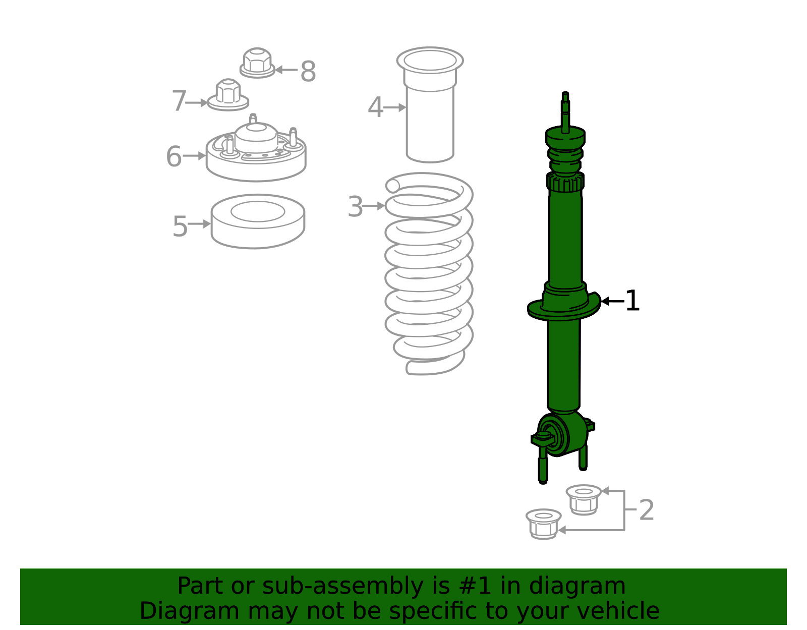 Shock Absorber Assembly ASH-866174 | OEM Parts Online