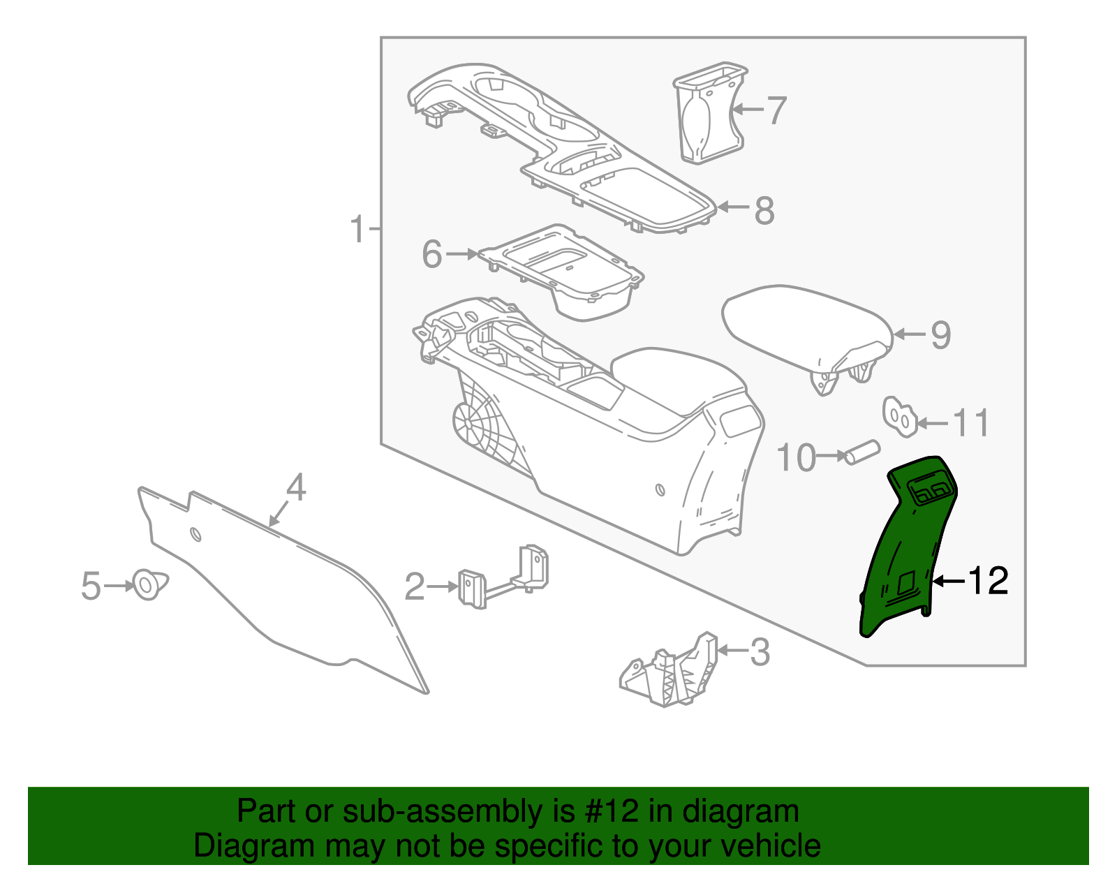 84166752 - 2019 Chevrolet Cruze - Jet Black Front Floor Console Rear ...