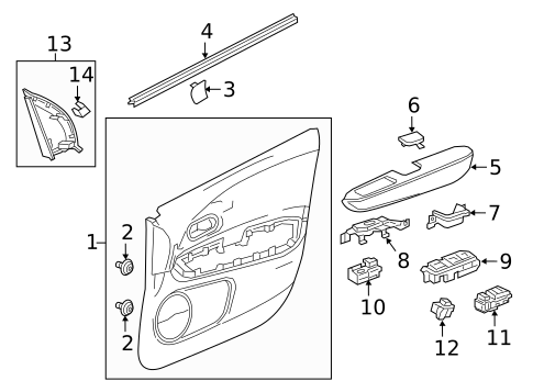 Interior Trim - Front Door for 2019 Honda HR-V #0