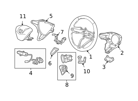 Steering Wheel & Trim for 2009 Honda Civic #1