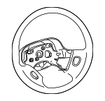 22705309 - Steering: Steering Wheel for Saturn: L100, L200, L300, LS, LS1, LS2, LW1, LW2, LW200, LW300 Image image