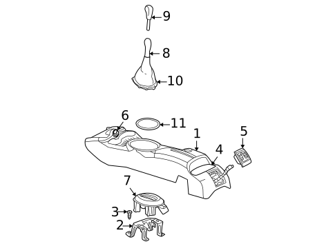 Center Console for 2001 Chrysler PT Cruiser #0