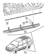 55364645AA - Exterior Ornamentation: Board Running Board, Left for Mopar Image