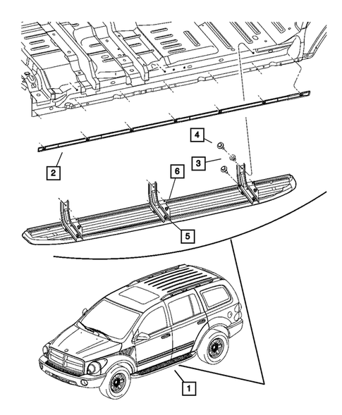 Moldings and Ornamentation for 2005 Dodge Durango #1