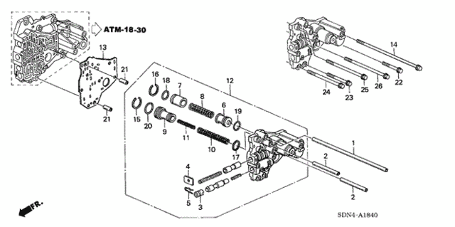 AT Top Accumulator Body (V6) for 2004 Honda Accord #0