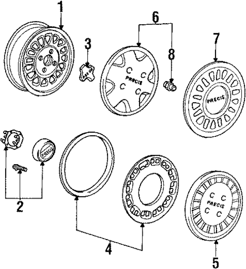 Wheels for 1988 Mitsubishi Precis #0