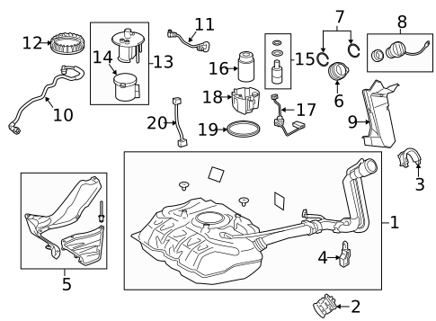 Fuel System Components for 2017 Toyota Yaris #0