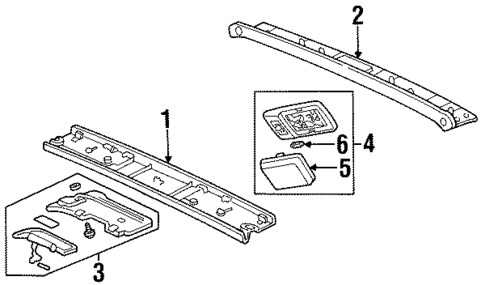 Interior Trim - Roof for 1997 Honda Civic del Sol #0