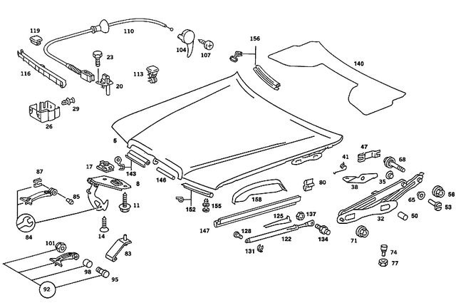 2018892598 - Attachment Parts: Seal for Mercedes-Benz: 190, 190D, 190E Image image