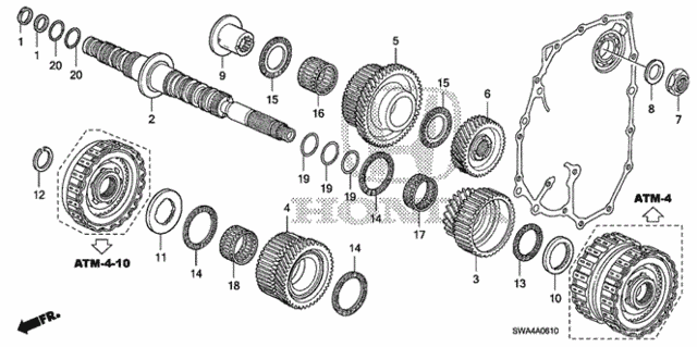 AT Secondary Shaft for 2007 Honda CR-V #0