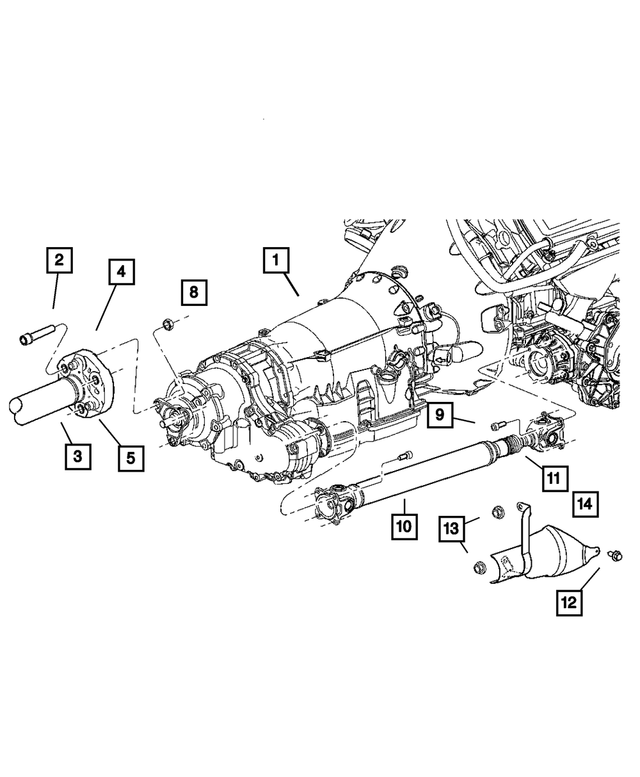 4593546AD - Transfer Case Model MS140: Drive Shaft for Mopar Image image