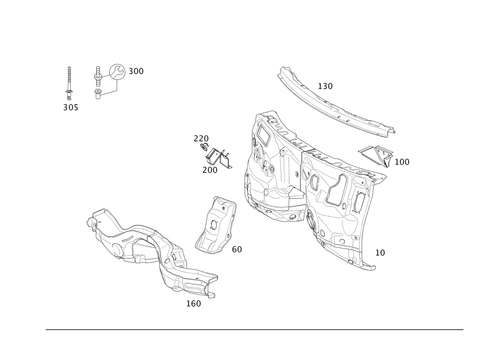 Firewall and Connecting Parts for 2014 Mercedes-Benz E400 #0
