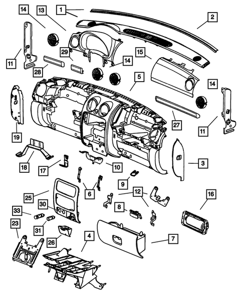 Instrument Panel for 2002 Jeep Liberty #0