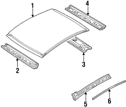 Roof & Components for 1997 Mercury Tracer #0