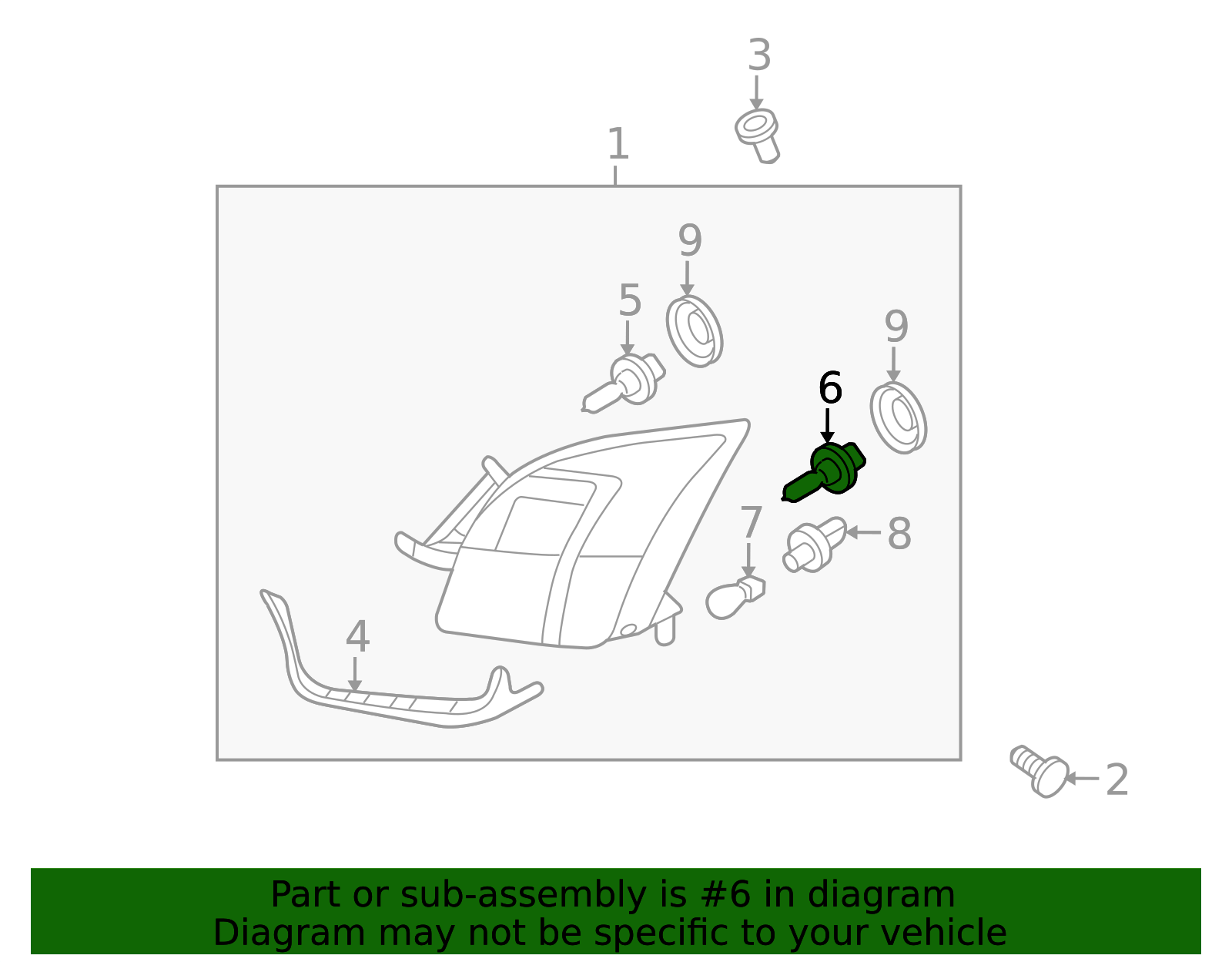 2002-2023 Ford High Beam Bulb 93BZ-13466-A | TascaParts.com