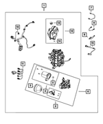 68240543AA - C633; 6-Speed; Dual Dry Clutch Automatic: Transmission Wiring for Chrysler: 200 | Dodge: Avenger, Dart | Fiat: 500L | Jeep: Renegade Image