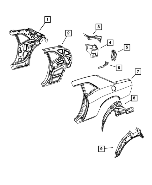 Aperture Panel and Pillar Supports for 2014 Dodge Challenger #0