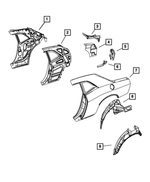 68440577AB - Body Sheet Metal Except Doors: Body Side Aperture Rear Panel, Left for Mopar Image