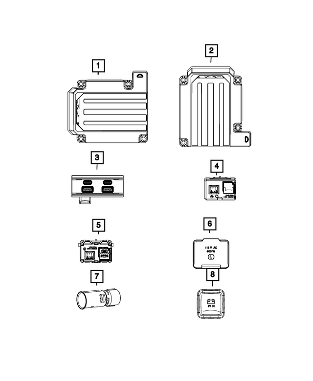 68630089AA - Interior Trim: Wireless Device Charger, Right Side for Mopar Image image
