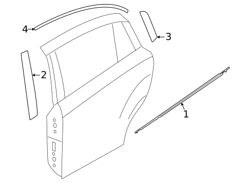 Exterior Trim - Rear Door for 2022 Subaru Impreza #0