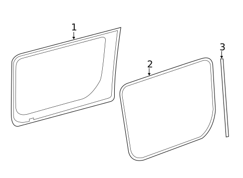 Glass - Side Door for 2019 Mercedes-Benz Sprinter 4500 #1