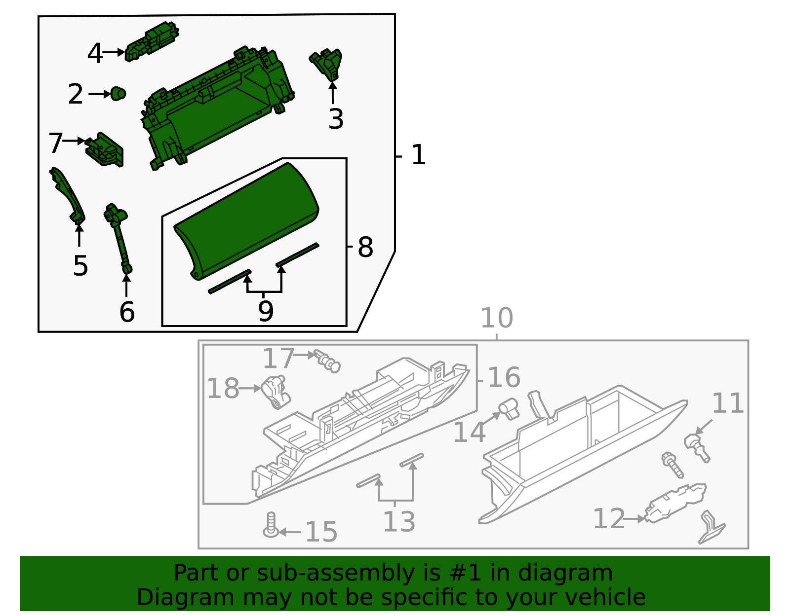 LR148033 - High-Quality Glove Box for 2022 Land Rover Range Rover Sport ...