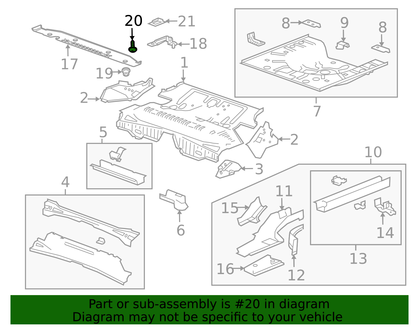 2011-2020 GM M4.2x1.41x20 Multi-Purpose Bolt 11610767 GM ...