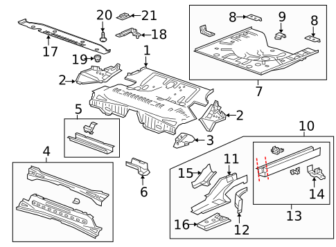 Rear Floor & Rails for 2014 Chevrolet Cruze #0