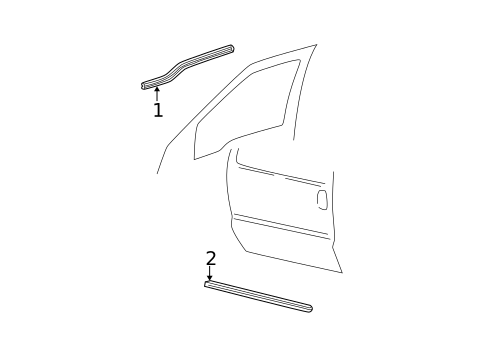 Exterior Trim - Front Door for 2005 Ford F-250 Super Duty #0
