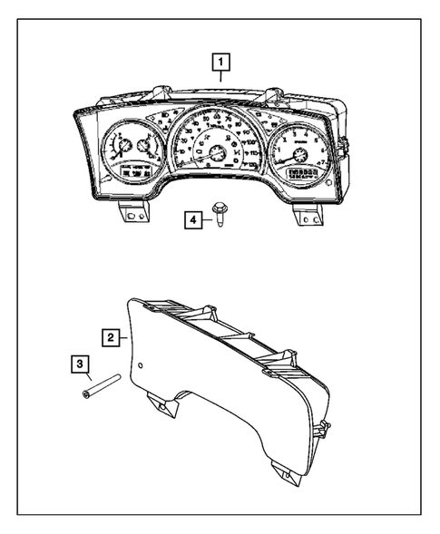 Instrument Panel Cluster for 2010 Dodge Dakota #0
