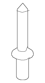 1416003133 - Body: Bumper Cover Rivet for Genesis: Electrified G80, Electrified GV70, G70, G80, G90, GV60, GV70, GV80 | Hyundai: Accent, Azera, Elantra, Elantra Coupe, Elantra GT, Equus, Genesis, Ioniq 6, Palisade, Santa Fe, Santa Fe Sport, Santa Fe XL, Sonata, Tucson, Veloster, Veloster N, Venue, Veracruz Image