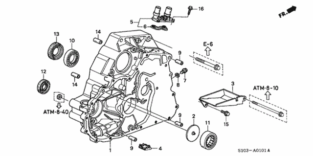 AT Torque Converter Housing (2WD) for 2001 Honda CR-V #0