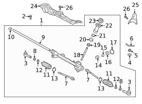 Steering Gear & Linkage for 2019 Hyundai Veloster #0