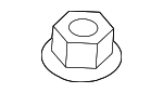 517683M000 - Steering: Outer Tie Rod Castle Nut for Genesis: G70, G80, G90 | Hyundai: Azera, Equus, Genesis, Ioniq, Sonata, Veloster Image