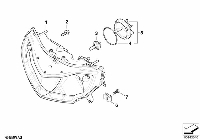 63127718055 - Lights: Headlight - Sae for BMW-Motorrad Image
