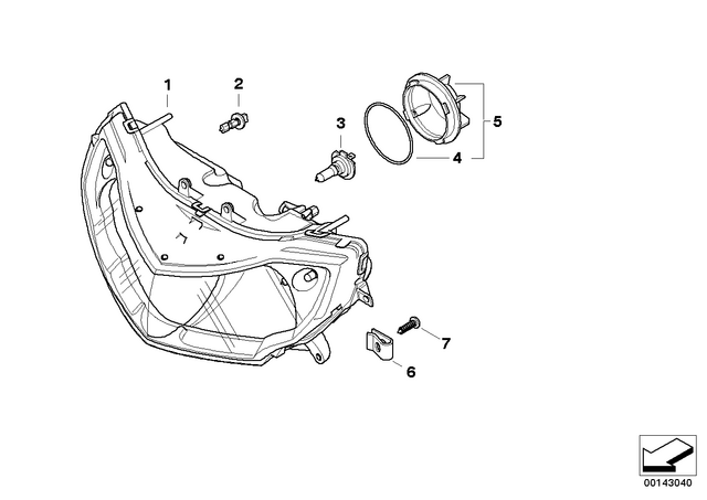 63127718055 - : Headlight for BMW-Motorrad Image