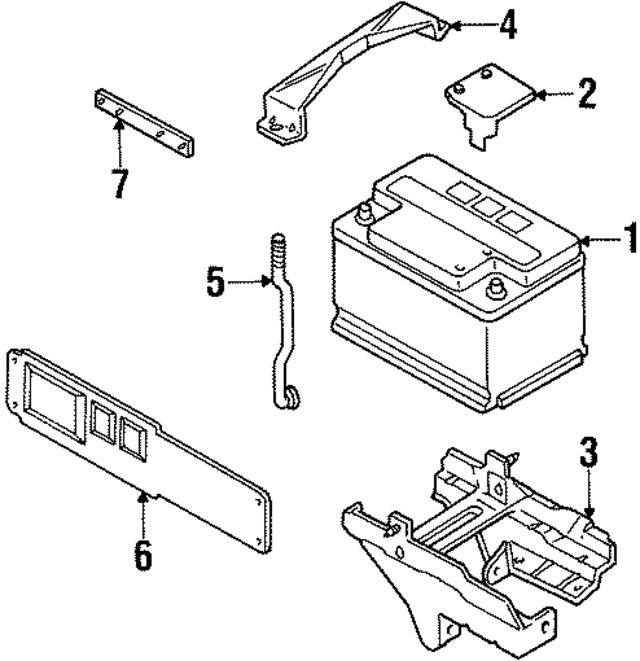 F5RZ10732A - Electrical: Battery Tray for Ford Image