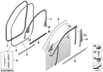 51335A2FC63 - : Window Frame Trim Left Front Door for BMW Image