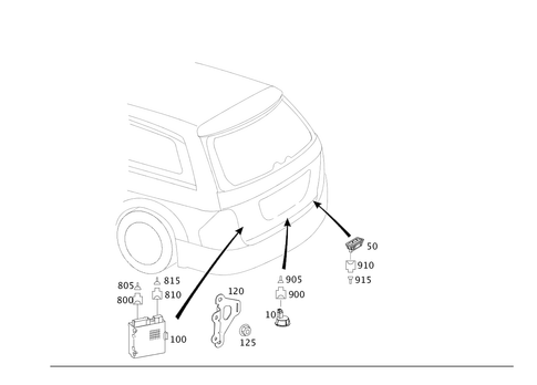 Remote Trunk Release for 2010 Mercedes-Benz GL550 #0