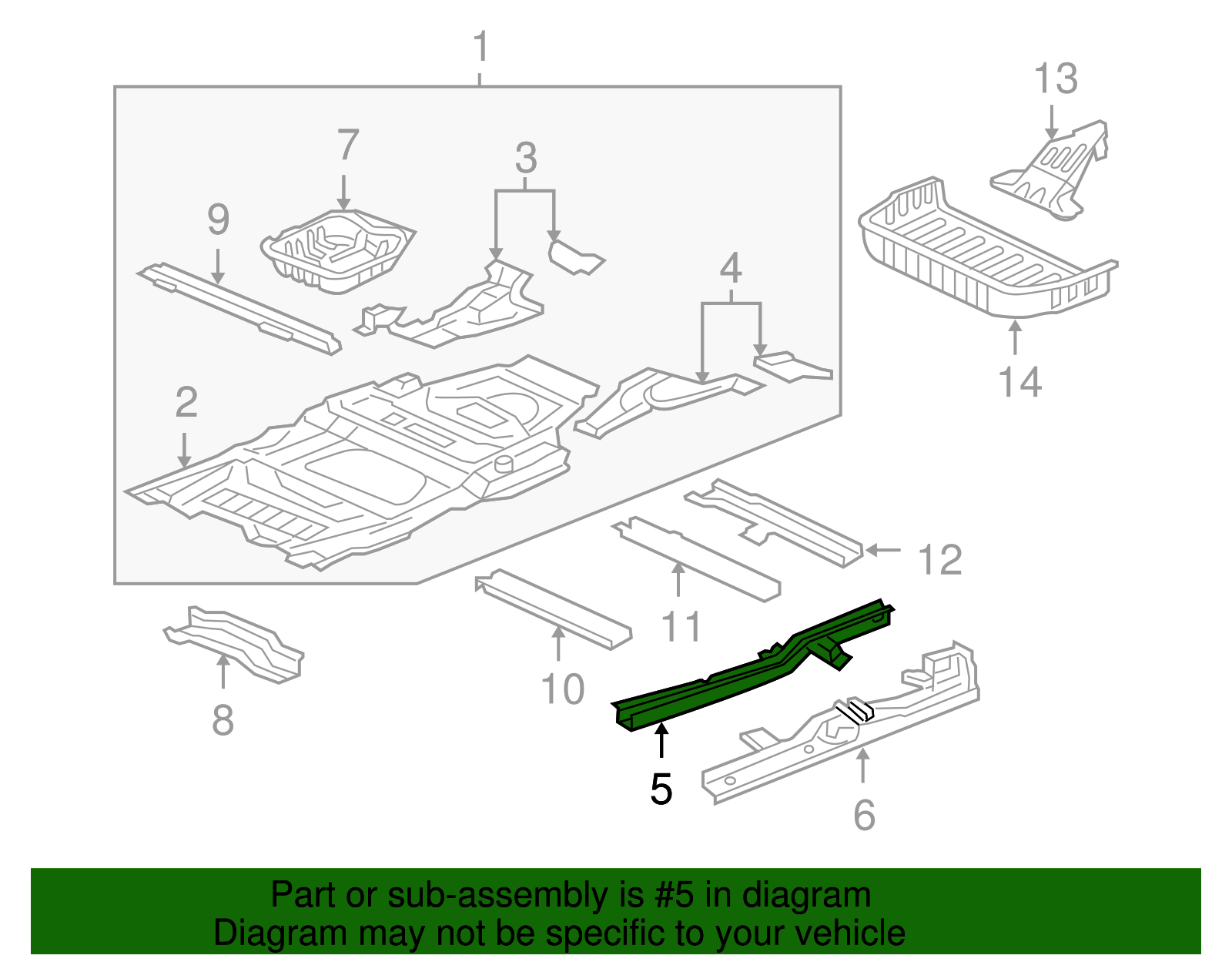 65160-SHJ-A00ZZ - Side Frame 2005-2010 Honda Odyssey | Honda Parts Online
