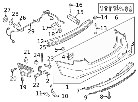 Bumper & Components - Rear for 2013 Audi A4 Quattro #1